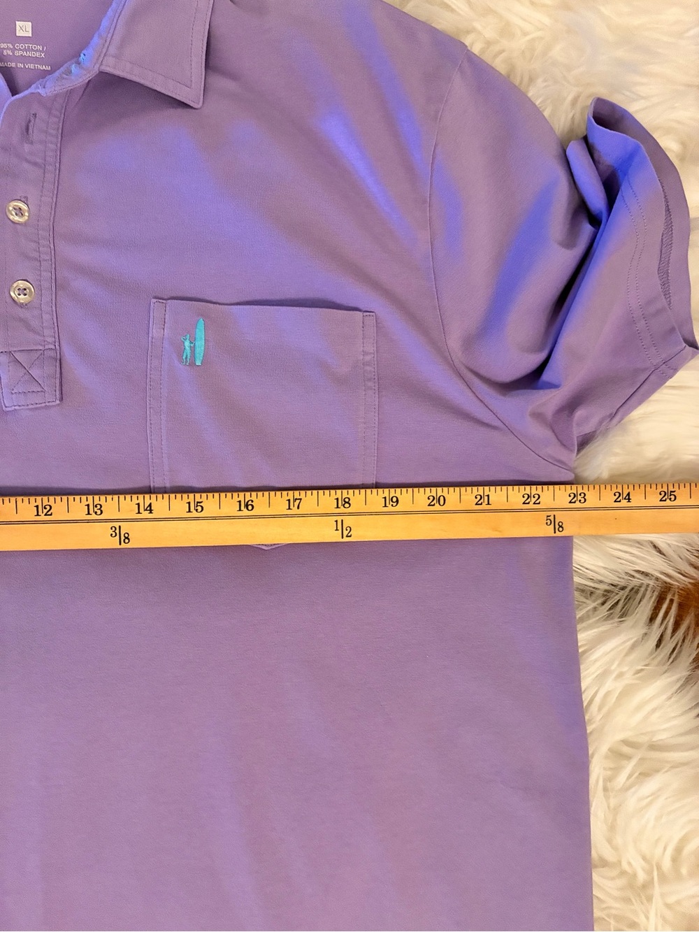 johnnie-o Original 4 Button ‘Hangin’ Out’ Polo XL Lavender Purple Golf Preppy - Picture 7 of 15